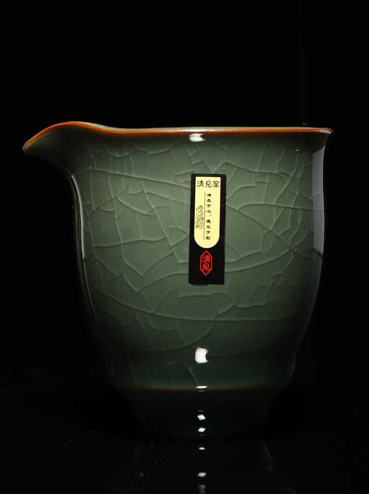 Juego de té de horno qingjian juego de té de horno Kung Fu juego de horno Ge set de hielo grieta té ceremonia cubierta tazón tetera taza conjunto