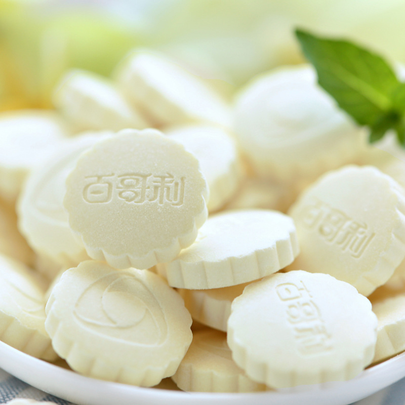 內蒙古奶片批發定制牛奶片幹吃奶片150g原味巧克力味兒童草原奶貝