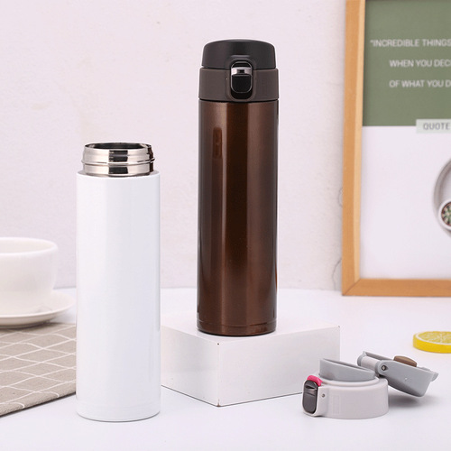 Thermal cup 304 stainless steel quick-release lid leak-proof portable vacuum car cup outdoor cup factory wholesale