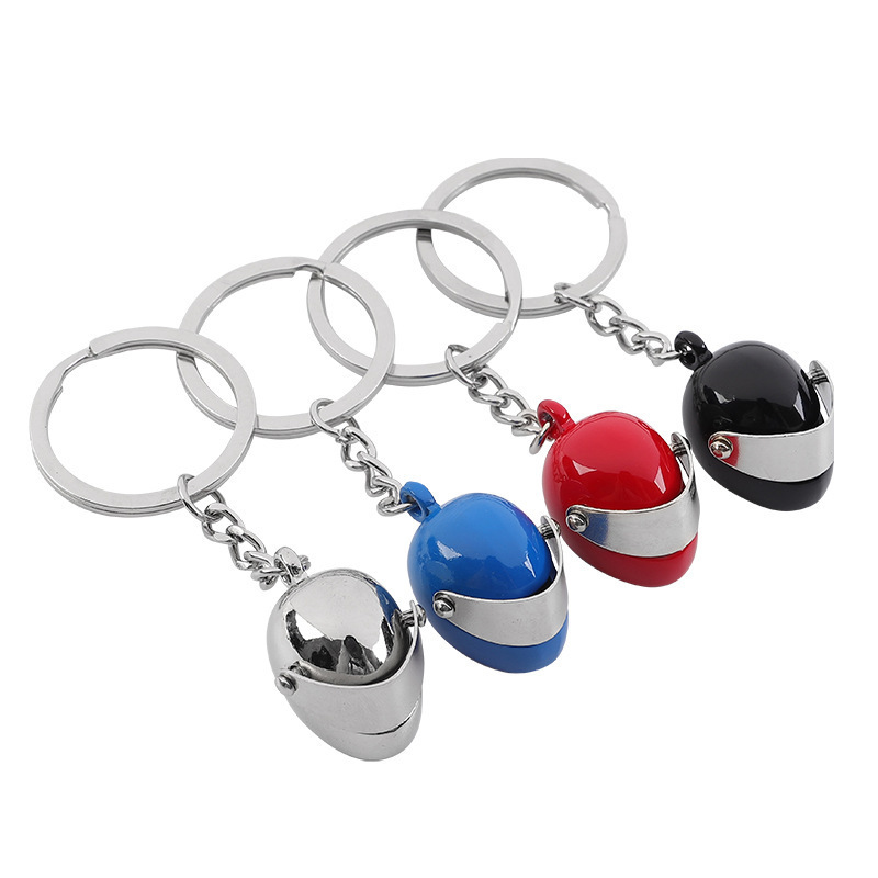 Personalized Motorcycle Helmet Small Gift Keychain Creative Car Advertising Car Key Chain Pendant