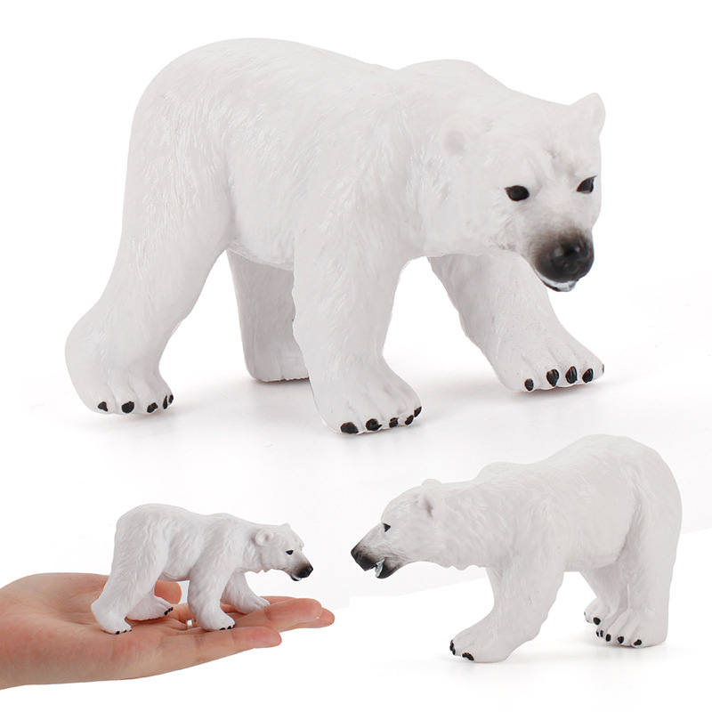 Simulación DE LOS NIÑOS estática Turquía oso blanco macho zorro rojo Lobo modelo sólido juguete educación temprana juguete cognitivo