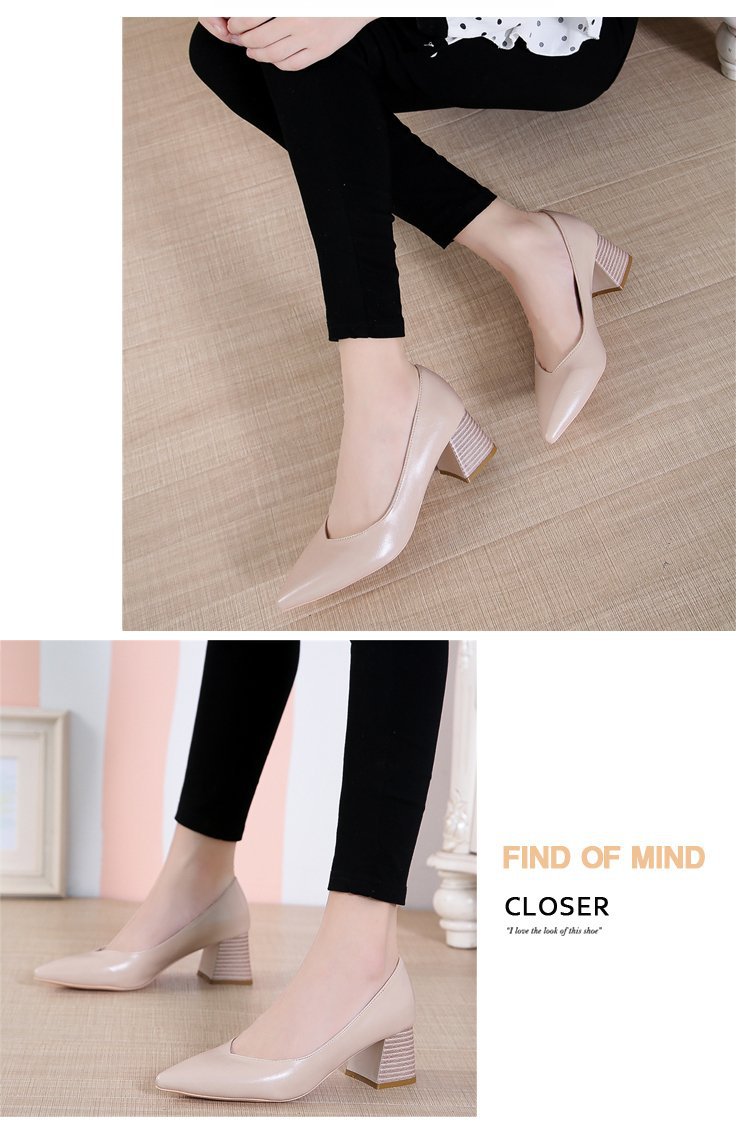 Orange Chunky Heel Shoes