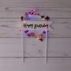 Cake decoration beautiful romantic flash light light light LED star flower ring plug -in plug -in birthday cake account wholesale