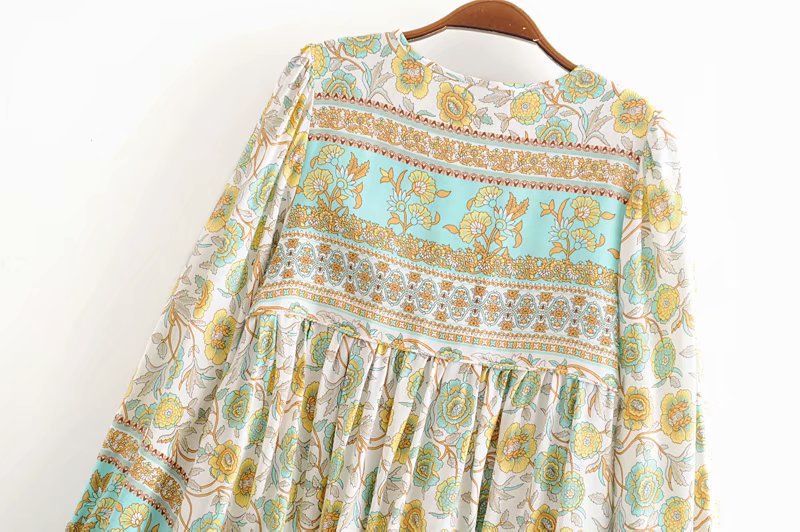  printing bohemian holiday dress NSAM4232