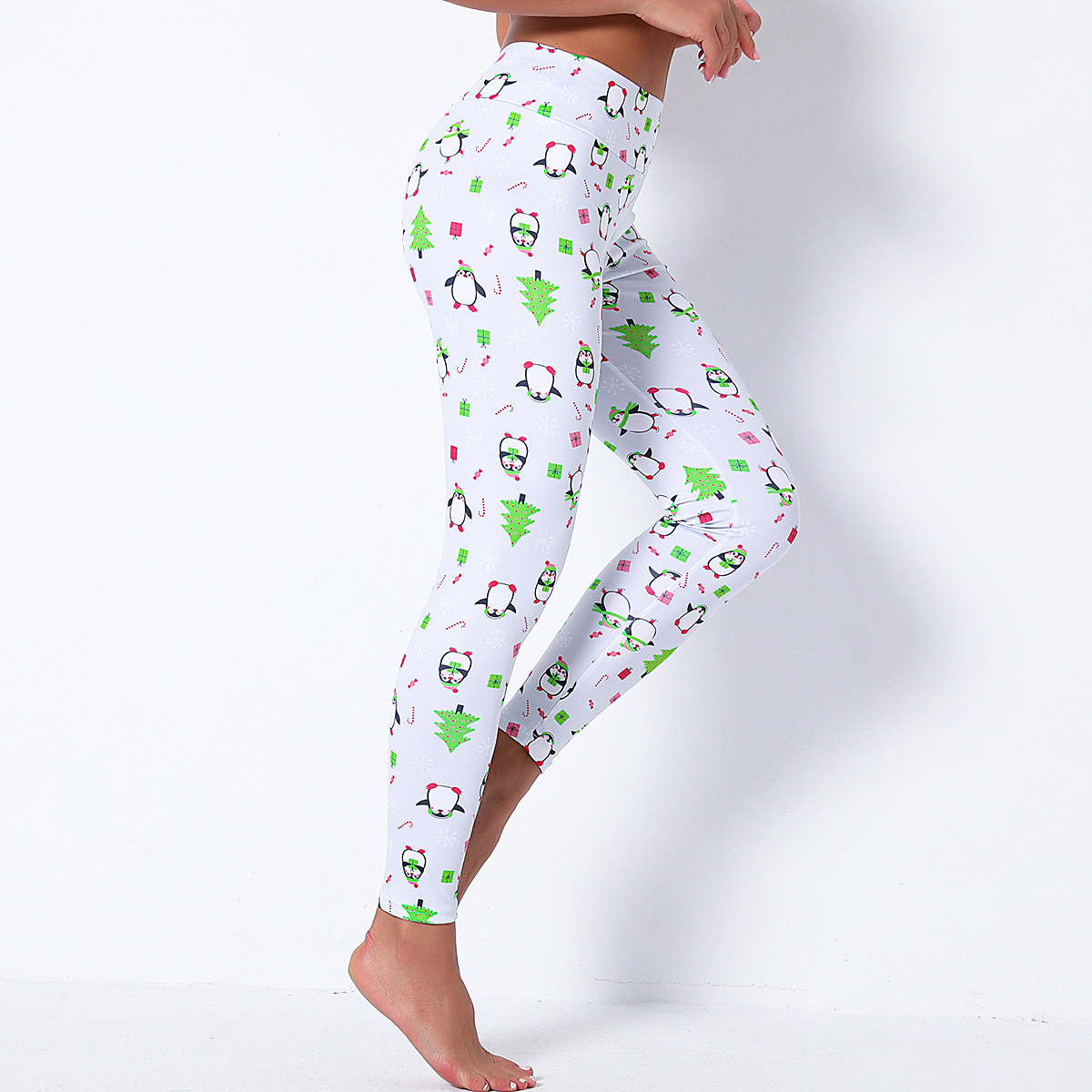 Breathable and quick-drying printed high waist tight elastic yoga pants  NSNS10709