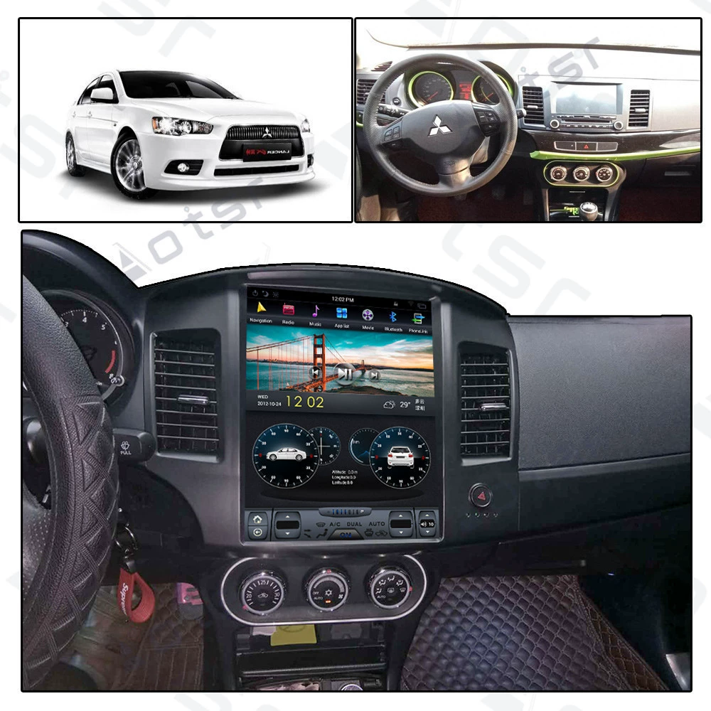 Подходит для Mitsubishi (Wing God) — большой экран, встроенная CD-навигация, 6-ядерный процессор, 4+64 ГБ, Android 9.0, вертикальный экранный навигатор Mitsubishi