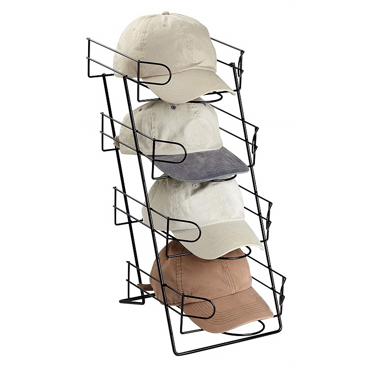 厂家直销 帽子展示架 五金展架 四层台面帽托架 服装店帽子展示架