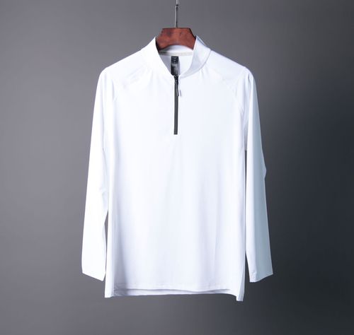  New Long-Sleeve Men and Women Autumn/Winter Thin Breathable Half-Sleeve Casual Running Fitness Clothes Fashion Training Team Uniform