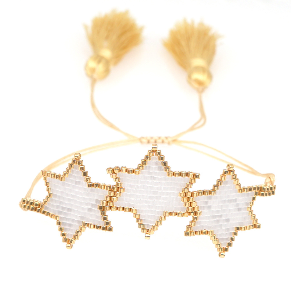 Nueva Pulsera De Patrón De Estrella Hexagonal Tejida A Mano Miyuki De Moda display picture 25