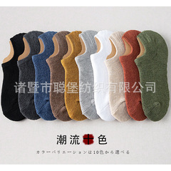 秋冬加絨船襪女淺口運動潮女士純色毛巾底短襪毛圈保暖加厚隱形襪