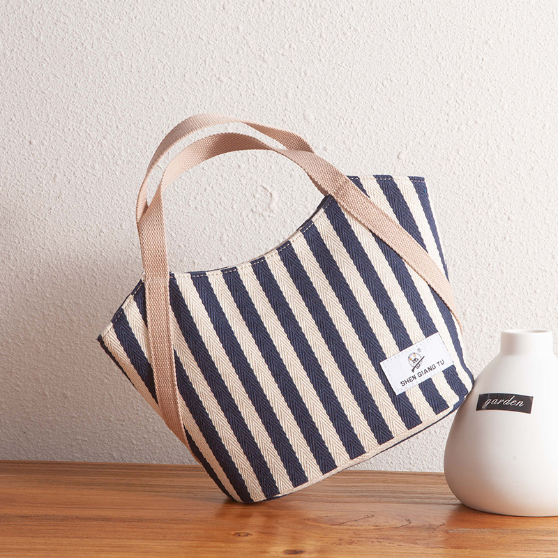 new pattern stripe Canvas bag portable Ladies fashion summer Little bag Hit color solar system canvas handbag Pouch
