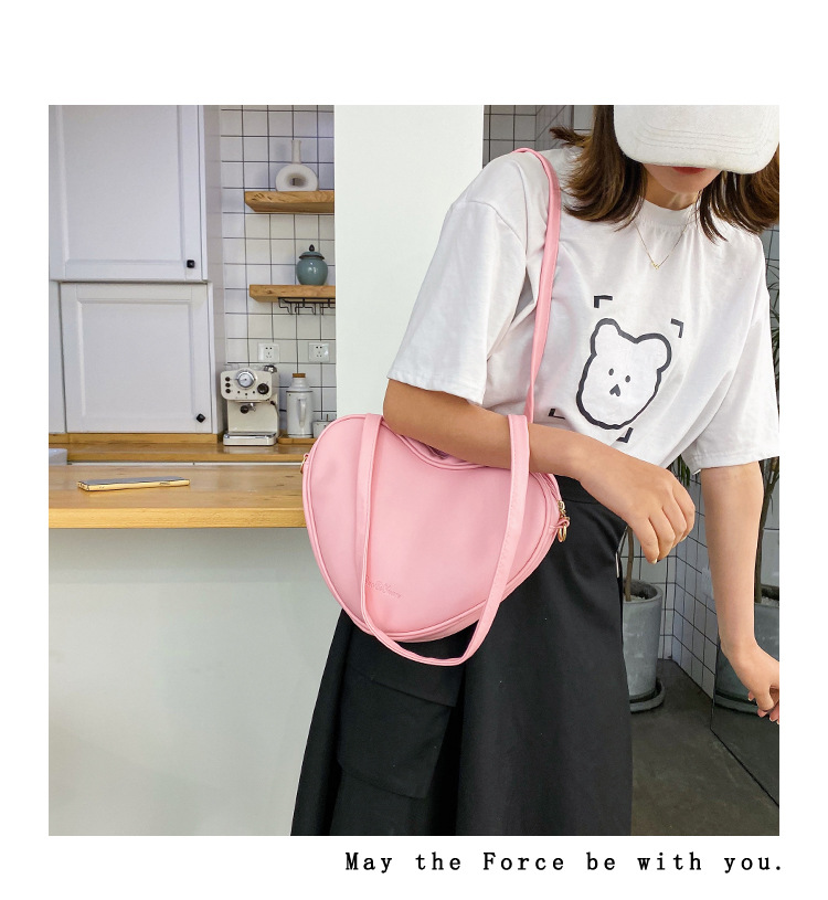 New Korean Fashion Heart-shaped Shoulder Bag Armpit Bag Harajuku Wild Large-capacity Bag Wholesale Nihaojewelry display picture 30
