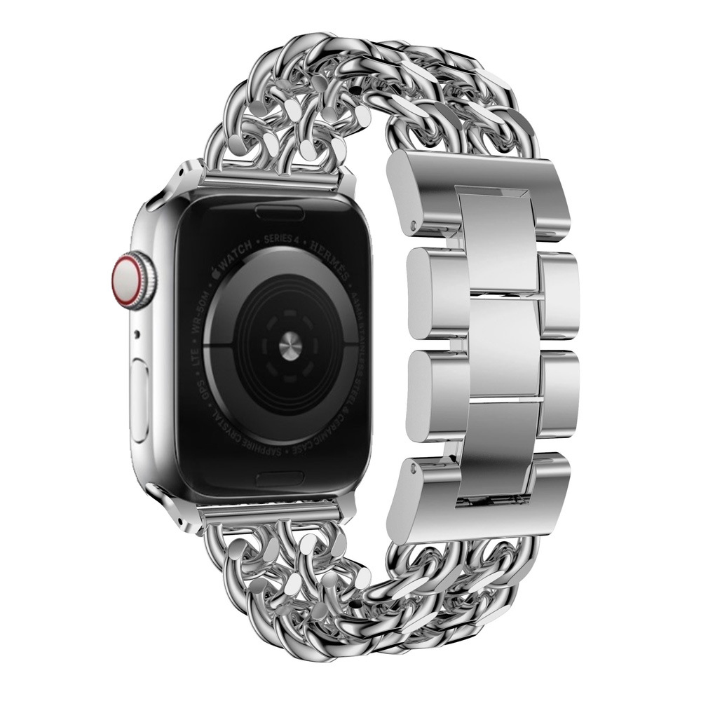 适用苹果手表表带ultra2牛仔链apple watch 10不锈钢链式iWatch-阿里巴巴
