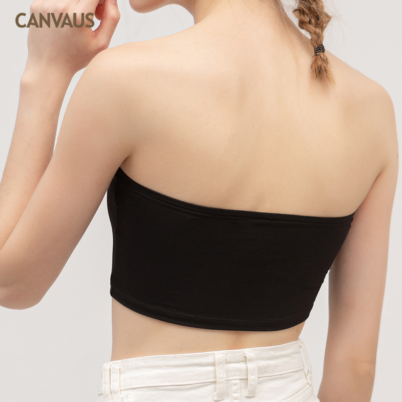 Modal One-Piece Anti-Exposure Strapless Bandeau Bra, One-Piece Wrap-Around Bra, V200 Can Be Worn Outside