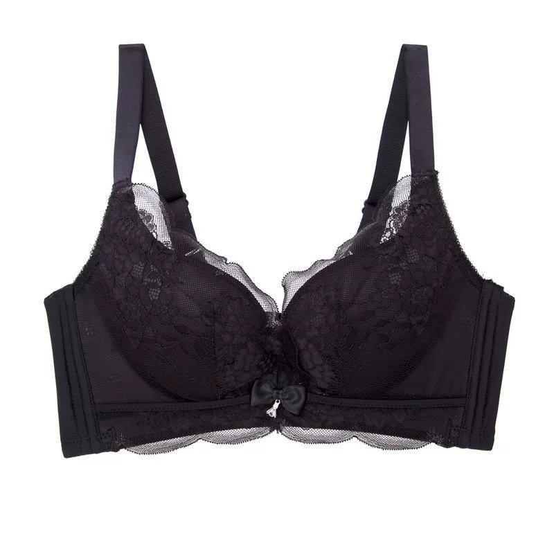 Wireless push-up bra for women, lace detail, sizes 32–40 (A–C), medium and thin cups