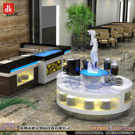 迪克自助餐台效果图设计 移动自助餐台甜点柜 酒店移动布菲台图片