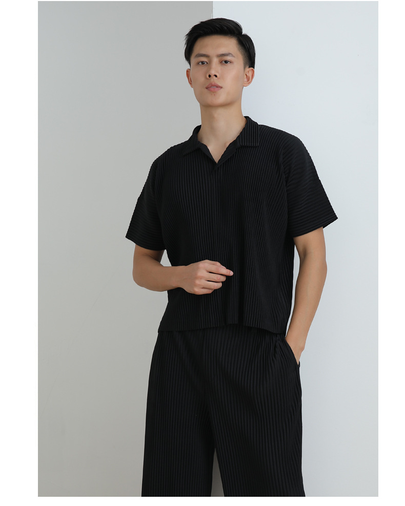 Title 7, Life Erkek Miyake Katlanmış Üstler Polo Tişört ...