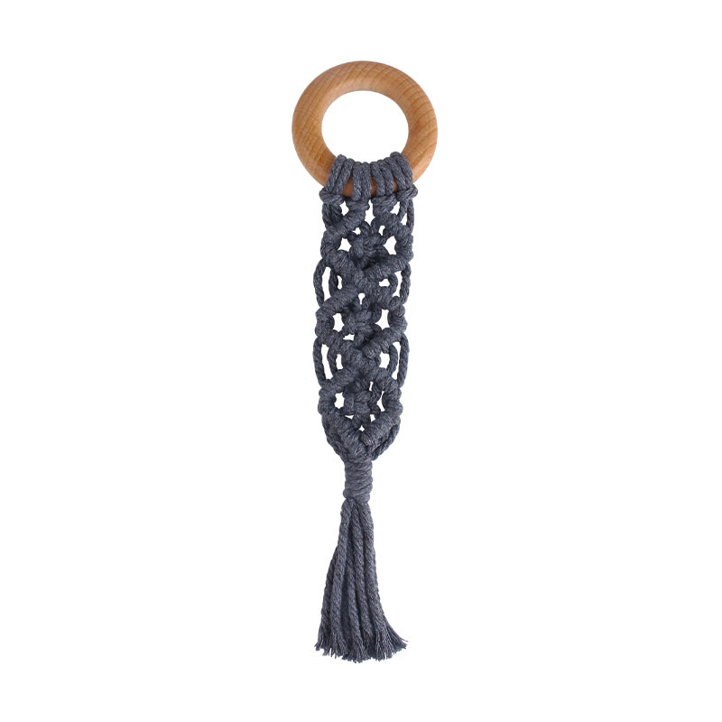 Bebé suministros populares Beech anillo juguetes para niños DIY bebé creativo hecho a mano cuerda de algodón tejido molar Juguetes