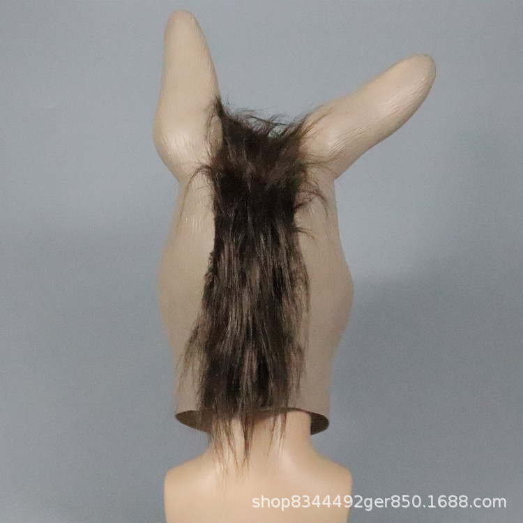 Divertido animal burro cabeza cubierta Shrek pobre boca burro de Europa y América accesorios de baile de Halloween fiesta vestir en vivo rendimiento