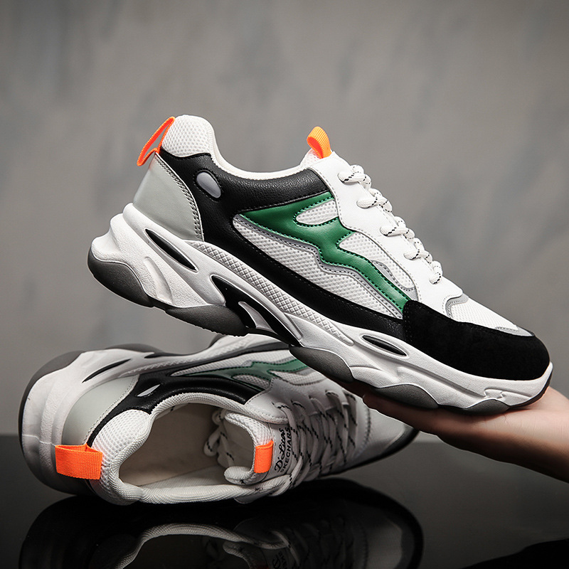 新款夜光老爹鞋男春秋韩版时尚百搭休闲鞋男士舒适透气运动鞋男潮|ms