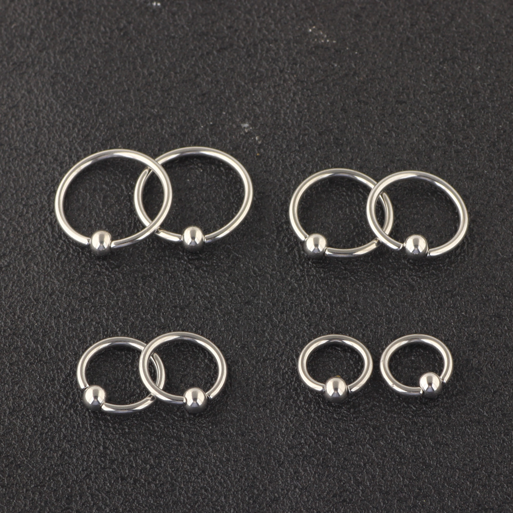 16 Pack Nose Rings Nail Puncture Set 6-12mm Piercing Ear Bone Nail Stainless Steel detail image 7