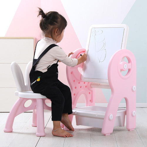 Children's Thick and Durable Drawing Board Building Blocks Table Kindergarten Indoor Children's Multi-purpose Indoor Assembled Toy Drawing Learning Desk