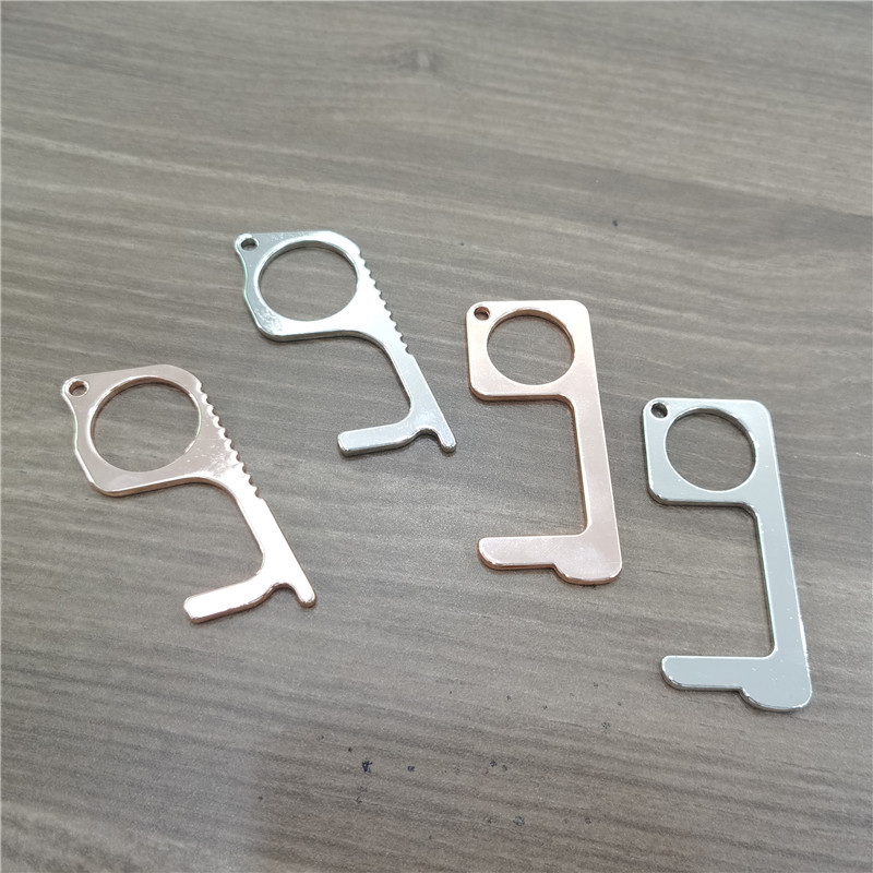 隔离细菌病毒传染零接触按电梯神器EDC开门器防疫情金属钥匙扣|ms