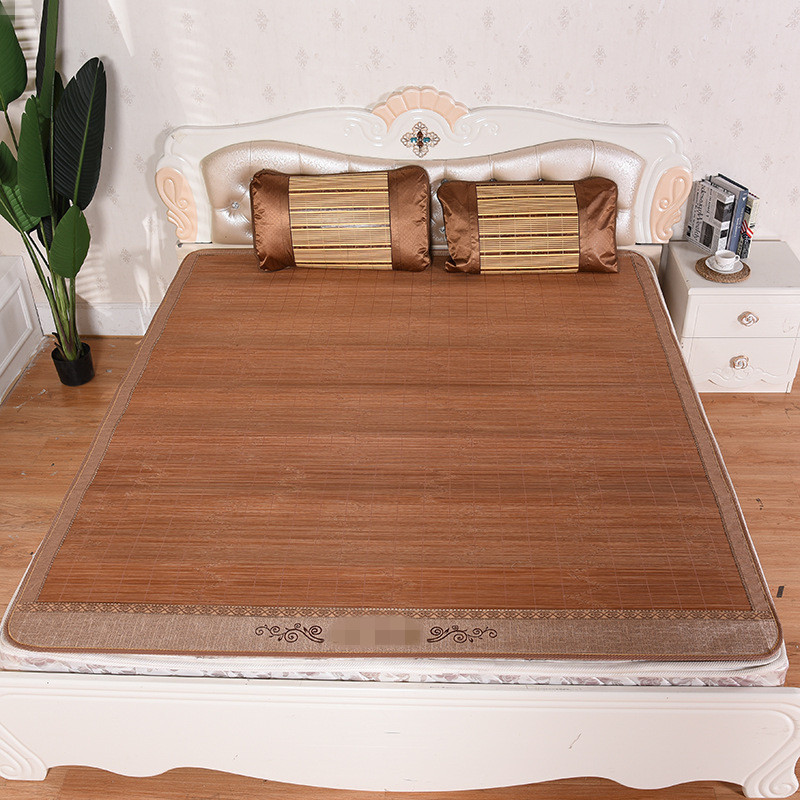 夏季热销双人竹席 学生席子正反两用碳化凉席 厂家冰丝席定制批发