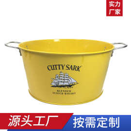 双耳手挽马口铁金属冰桶盆