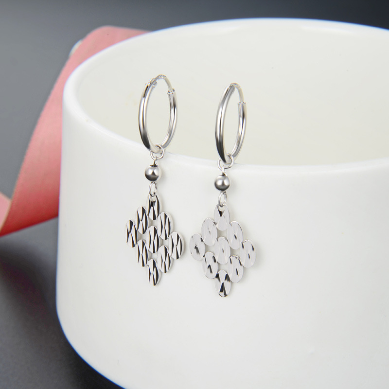 Estilo coreano s925 pendientes de plata de las mujeres de moda nuevos pendientes elegantes de diamantes simples pendientes de todo fósforo fábrica al por mayor