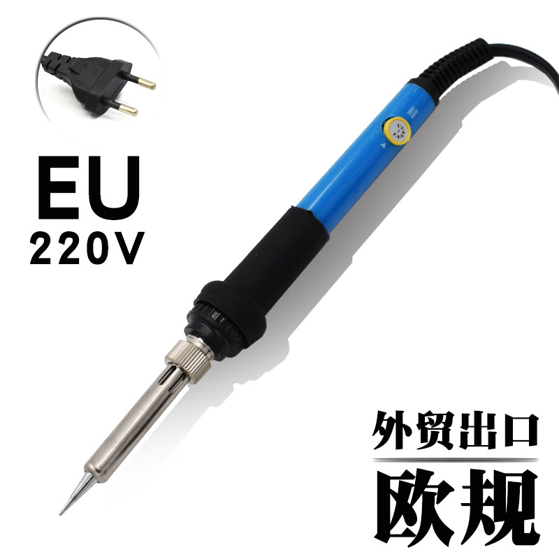 Control de la temperatura azul soldador eléctrico 220V estándar europeo herramientas de reparación de exportación de comercio exterior 110V estándar americano temperatura constante soldador eléctrico