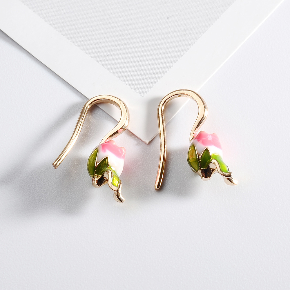 Spring And Summer New Earrings Retro Tulip Earrings Vitality Girl Flower Earrings Wholesale Nihaojewelry display picture 5