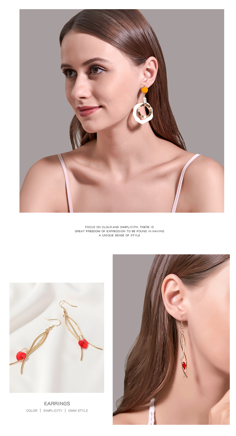 S925 Silver Needle Korean Forest Tassel Earrings Geometric Earrings Long Earrings Wholesale Nihaojewelry display picture 9