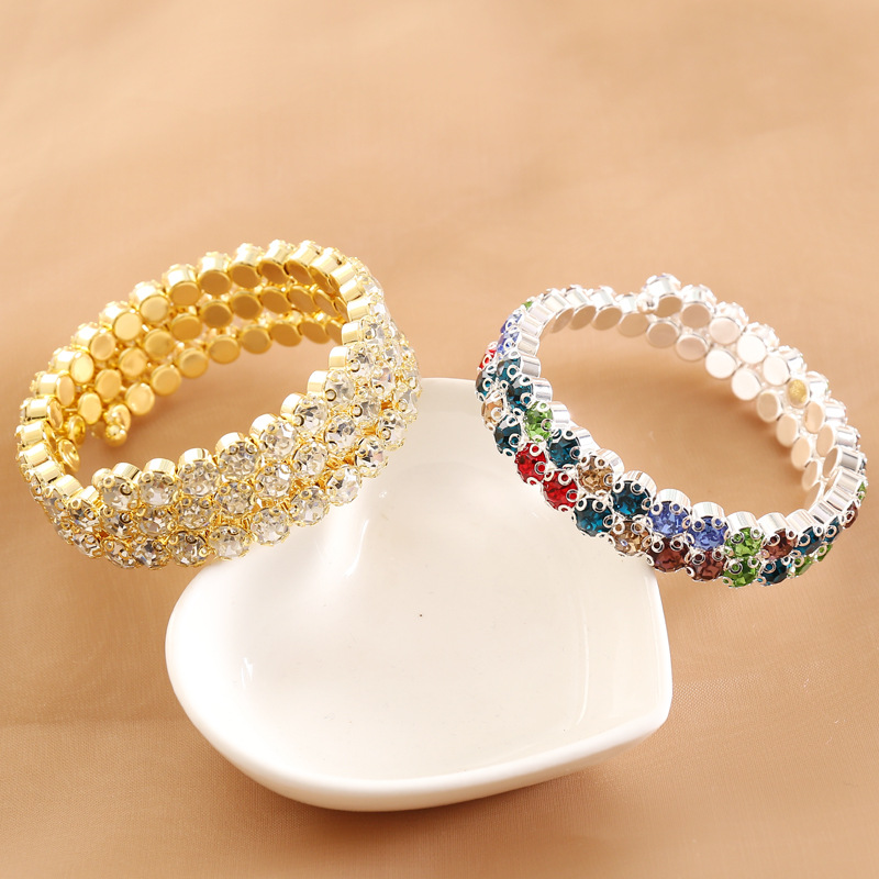 fashion full diamond multicolor bracelet