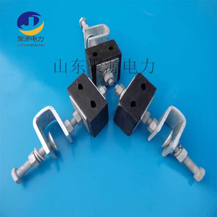 ADSS光缆引下线夹塔用引下卡具电力配套金具引下固定线夹橡胶夹块