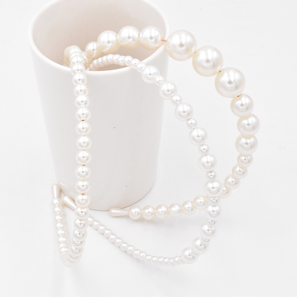 Beaded Oversized Pearl Headband Hair Accessories Highlight Pearl Headband Wholesale display picture 6
