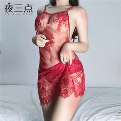New style three o'clock sexy lingerie sexy lace mesh temptation suspender nightgown women's uniform temptation one piece drop shipping
