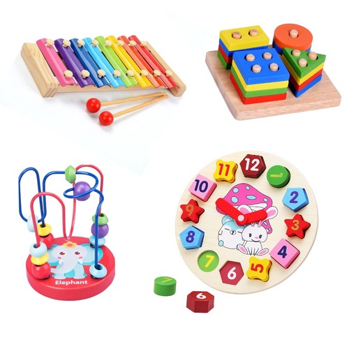 Children's educational toys around beads, 1-2 years old, 3-year-old girl baby boy, infant early education building blocks 6-12 months old