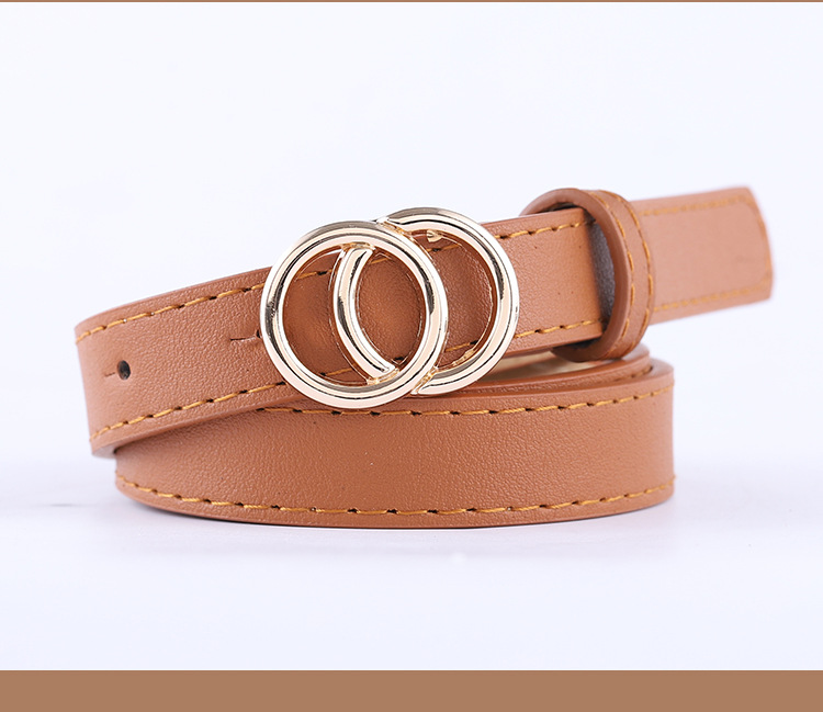 new ladies thin belt fashion casual decoration jeans belt double round buckle wholesale nihaojewelrypicture4