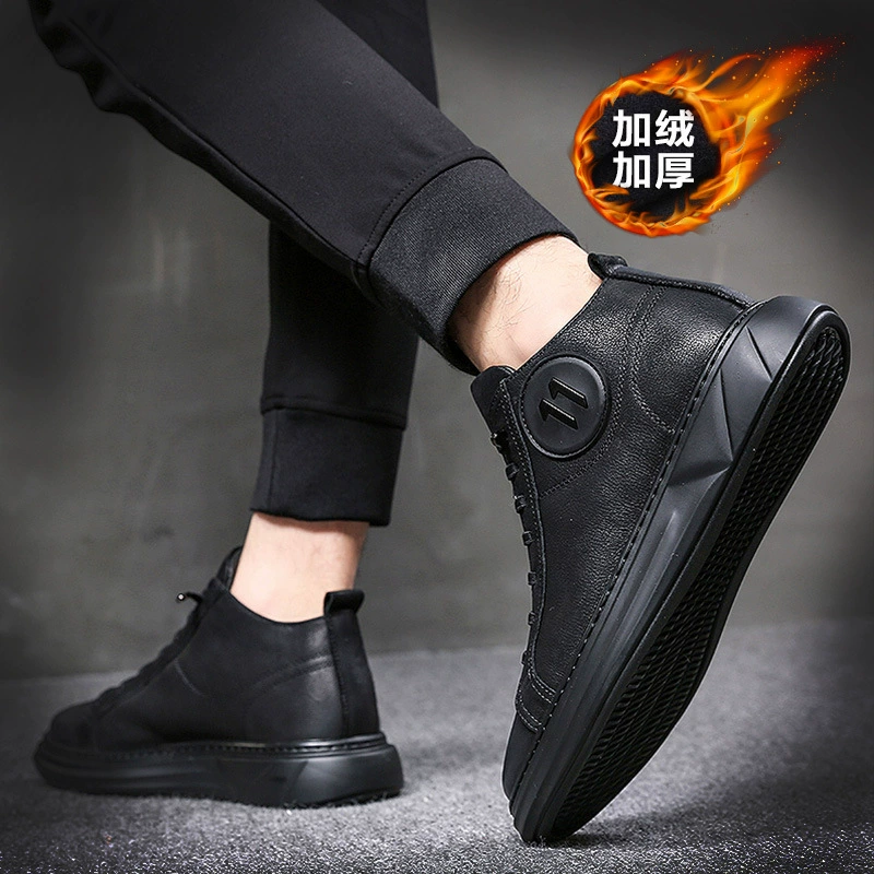 Европейская станция 2023 весна-осень новые туфли для досок, мужская кожаная Корейская повседневная обувь, трендовая Мужская обувь для досок Baita оптом