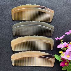 White Yak Horn Long Full-Tooth Comb Half-Round Bamboo Joint Comb Yak Horn Craft Wide Comb Yak Horn Comb Manufacturer Wholesale