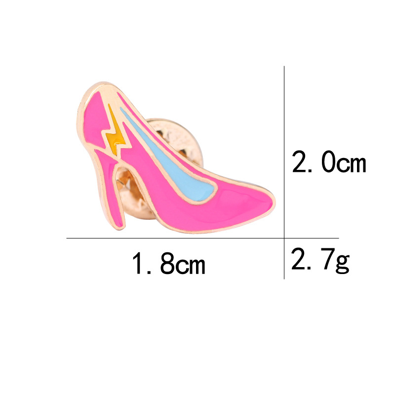 Creative Cartoon Beautiful Girl Dream Rose Flower Love Car High Heels Dripping Brooch display picture 3