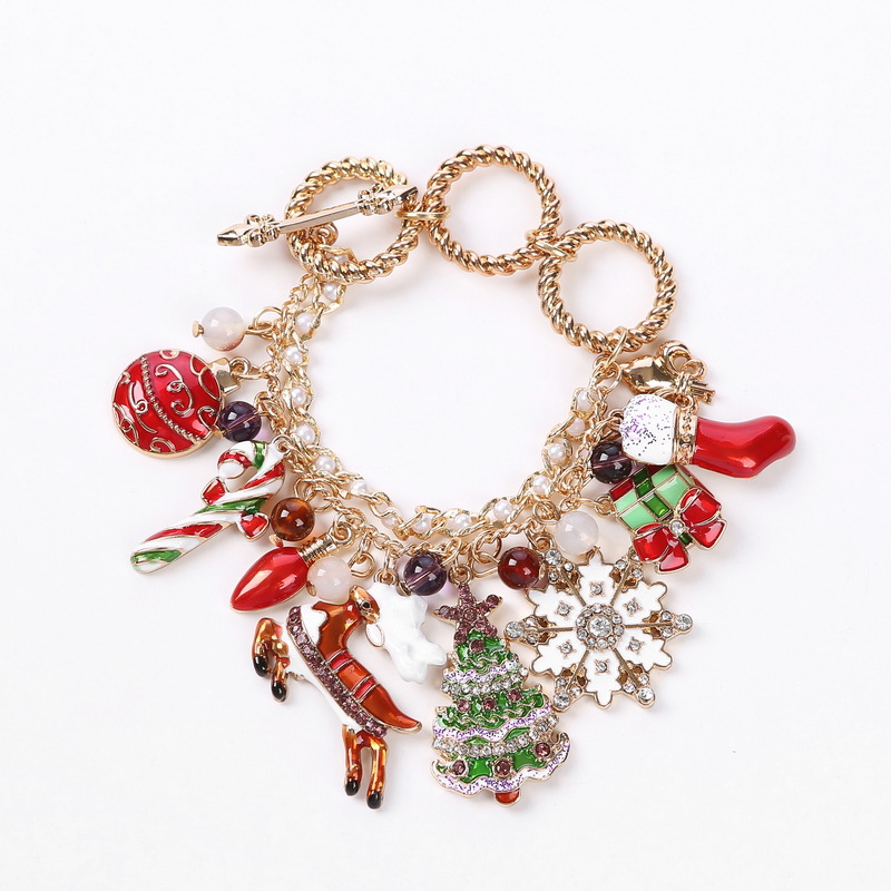 Mode Flocon De Neige Alliage Placage Strass Unisexe Bracelets display picture 2