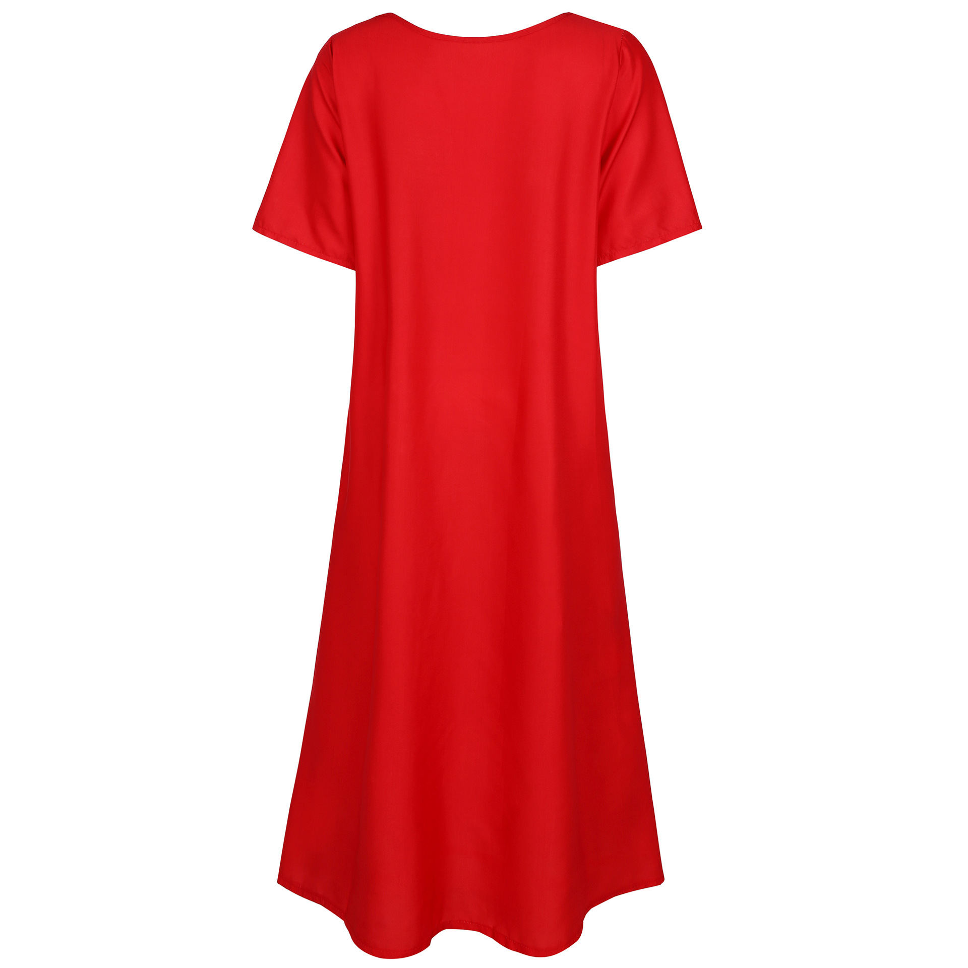  retro print dress V-neck long sleeve dress with pockets NSYF3640