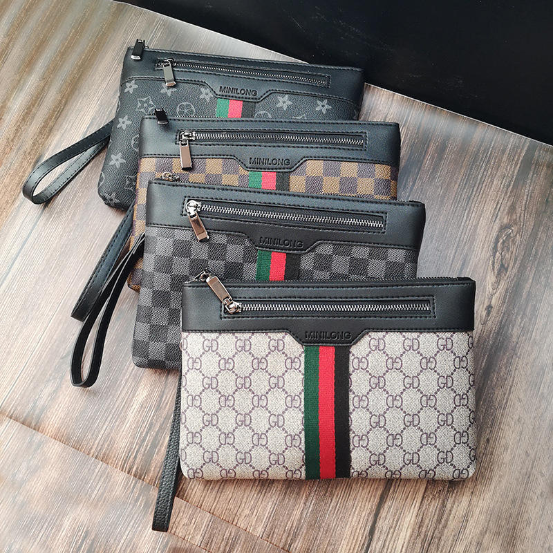 Mobile phone bag multi-function clutch bag Soft leather practical Envelope Sociology spirit Guy Grab bag Men's bag Female bag