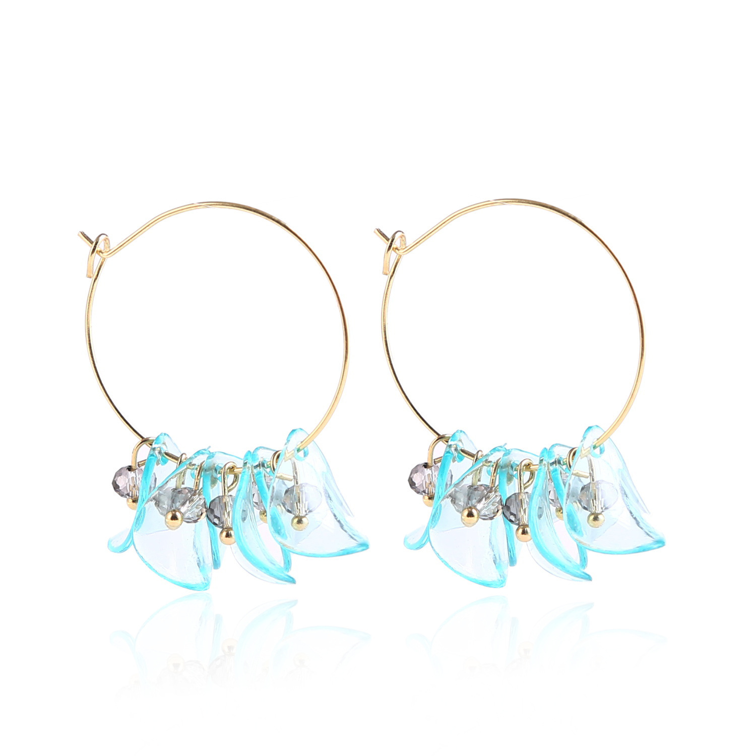 Fashion Earrings New Earrings Temperament Petal Flower Fringed Earrings display picture 36