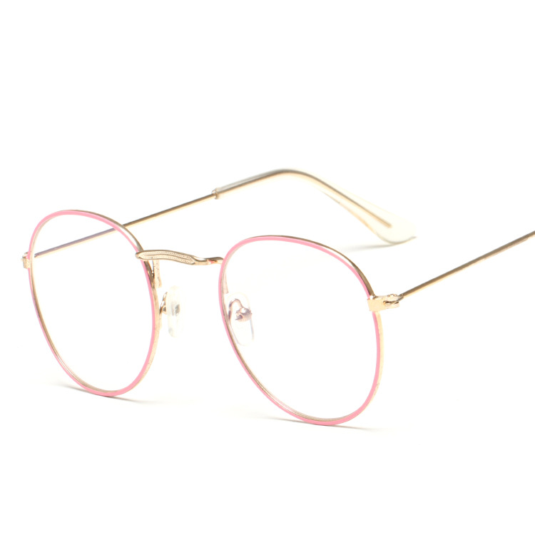 Gold dot pink frame
