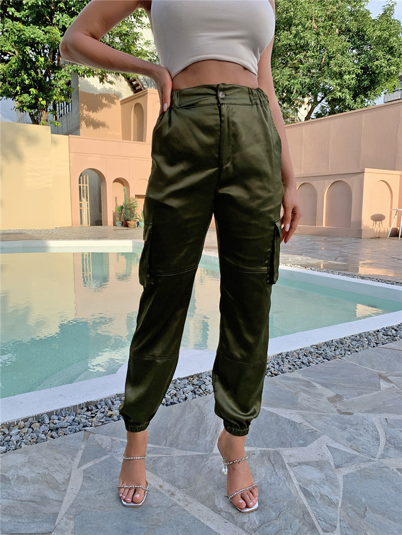 fashion high waist tie-leg casual pants NSYI10468