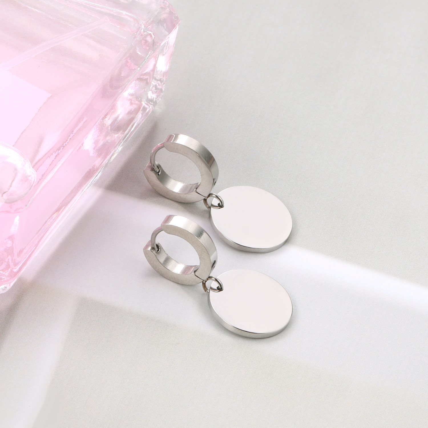 14g Weight Rhinestones Inlay Material Drop Earrings Classification 1 Pair Quantity Street Occasion Stainless Steel Material Triangle, Round, Heart Shape Pattern Women'S Gender Fashion Style Fashion Triangle Round Heart Shape Stainless Steel Rhinestones Drop Earrings 1 Pair 18