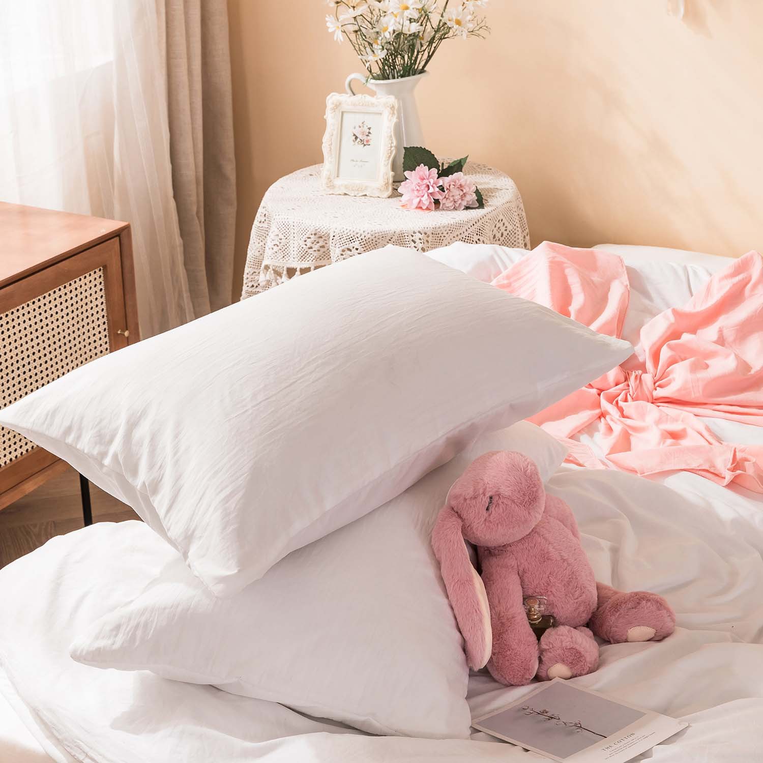 外贸家纺床上用品四件套日本尺寸纯色可爱风床笠套件亚马逊乐天